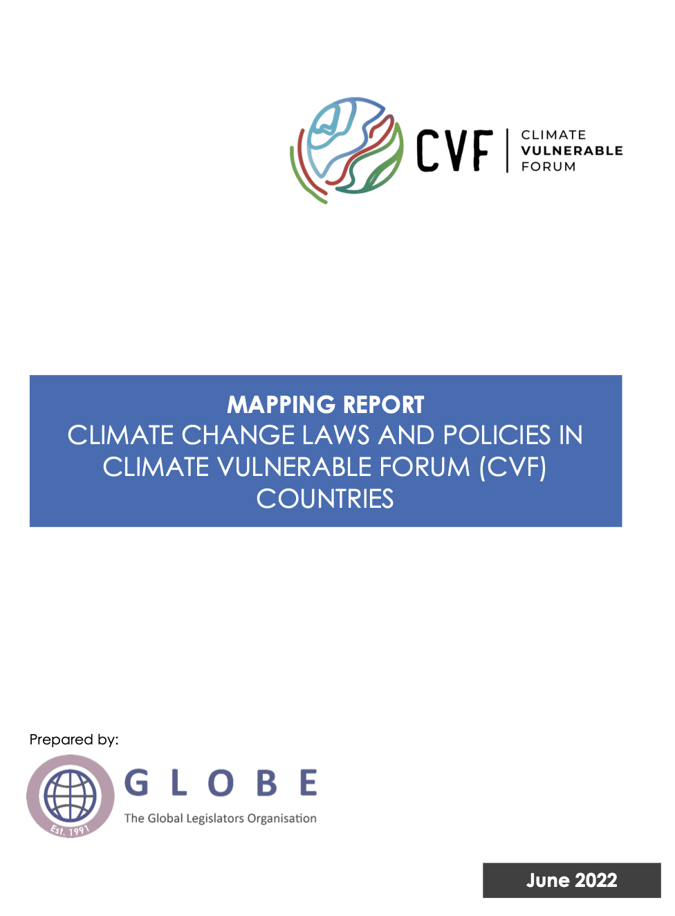  Mapping Report on Climate Change Laws and Policies in Climate Vulnerable Forum (CVF) Countries