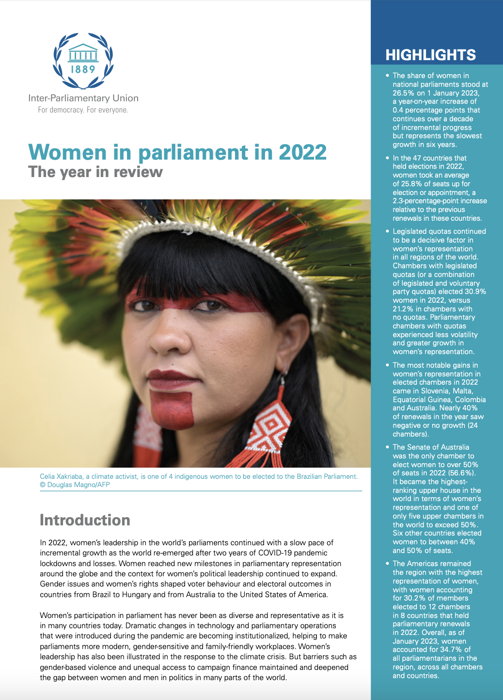 Women in parliament 2022