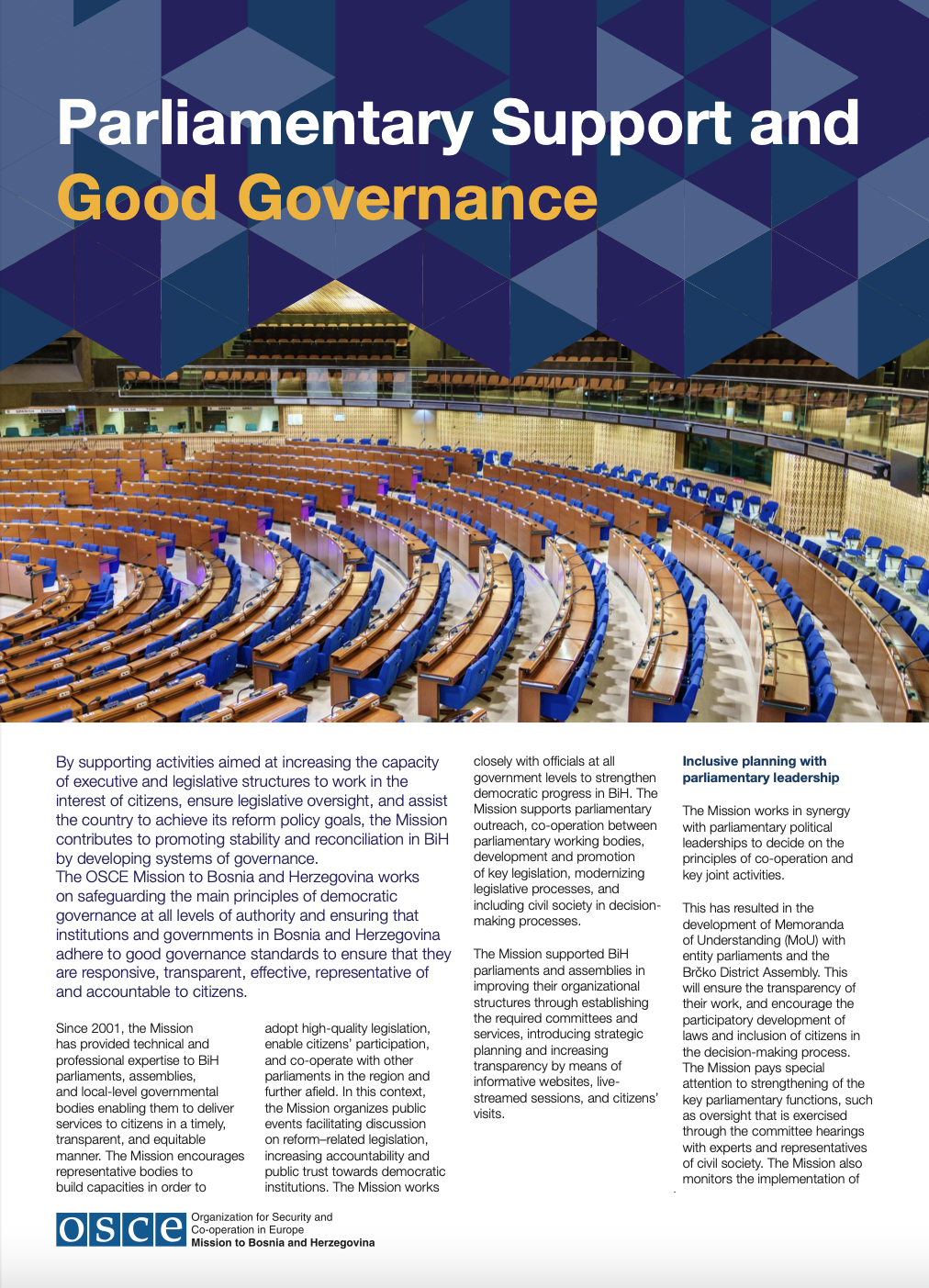 Parliamentary Support and Good Governance