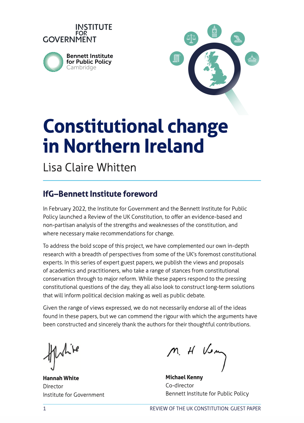 Constitutional change in Northern Ireland