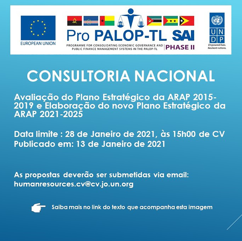 Consultoria Nacional - Avaliação do Plano Estratégico da ARAP 2015-2019 bem como elaboração do novo Plano Estratégico da ARAP 2021-2025
