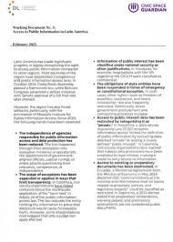 Access to Public Information in Latin America