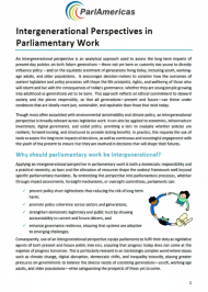 Intergenerational perspectives in parliamentary work 