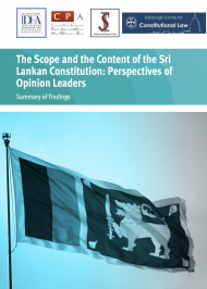 The Scope and the Content of the Sri Lankan Constitution: Perspectives of Opinion Leaders